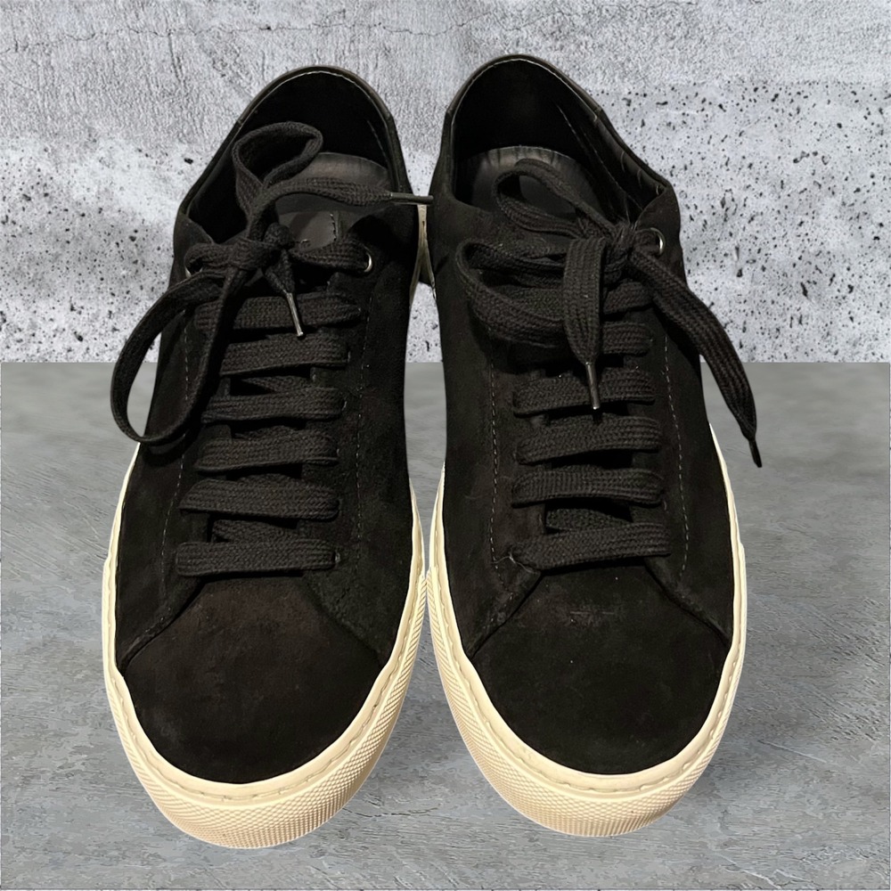 Good Man Brand Edge Mens Black Suede Low Top Sneakers G917-101 Size 7.5 - Picture 3 of 9